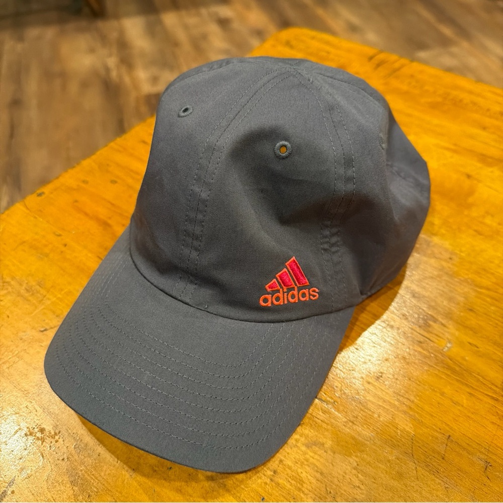 Adidas women’s climalite straps k hat gray adjustable performance cap-NWT